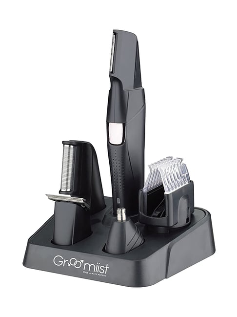 Groomiist PT-303 Platinum Series Cordless 4 in 1 Grooming Kit - 60 Min Runtime (Black)