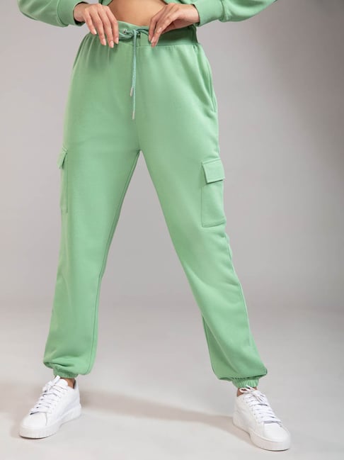 Buy Twenty Dresses Green Comfort Fit Joggers for Women Online