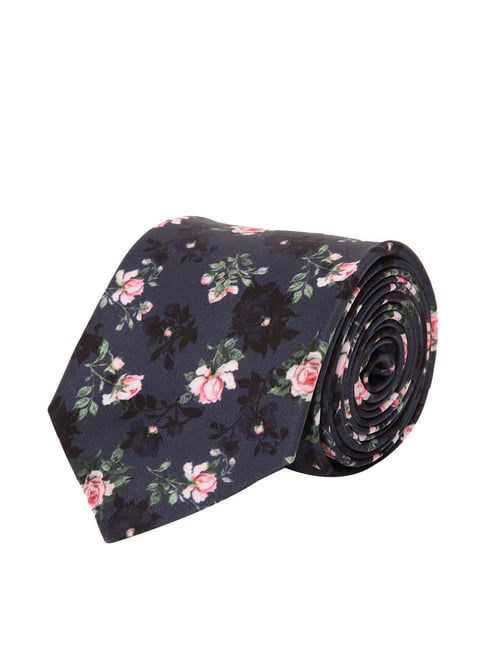 Tossido Black Printed Necktie-picture-38