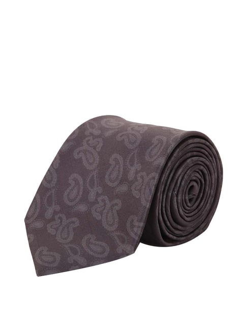 Tossido Brown Printed Necktie
