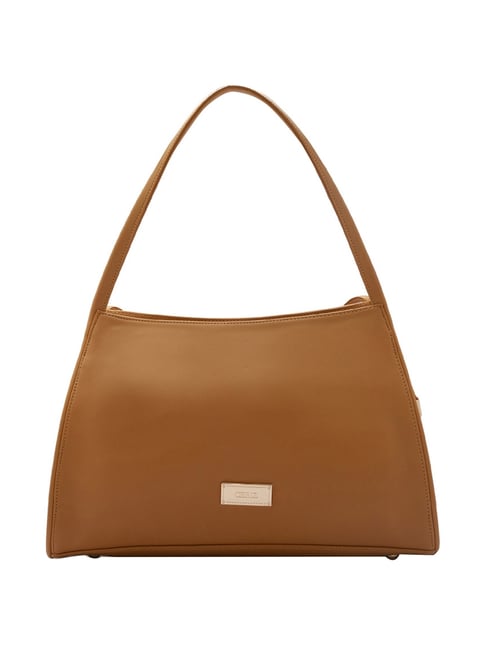 Buy CERIZ Hanneli Yellow Solid Medium Shoulder Handbag For Women