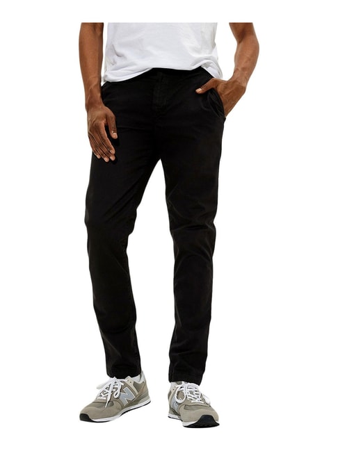 Buy Dennis Lingo Black Slim Fit Chinos for Mens Online  Tata CLiQ