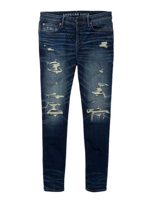 American Eagle Ripped Patched Skinny Jeans American Eagle