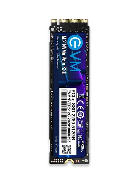 EVM EVMNV 512GB M.2 PCIe NVMe Internal SSD (Black)