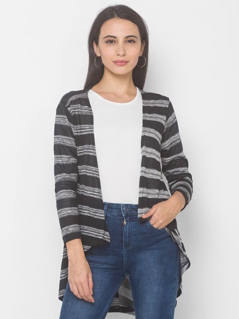 Globus Black Striped Shrug