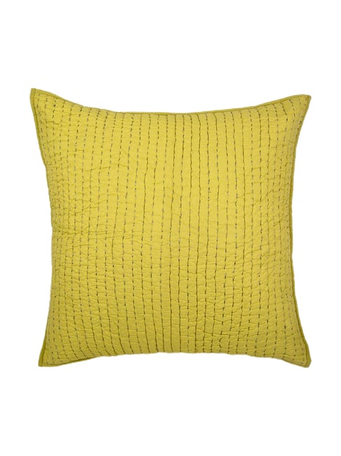 Home4U Green Cotton Voile Pillow Cover - Set of 2