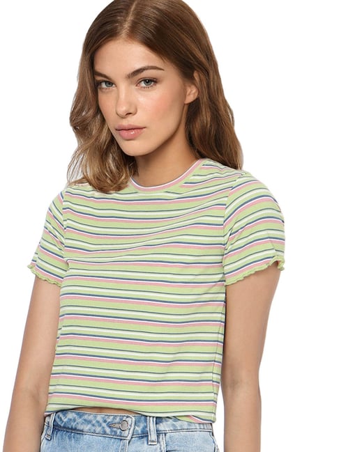 Only Green Striped Top