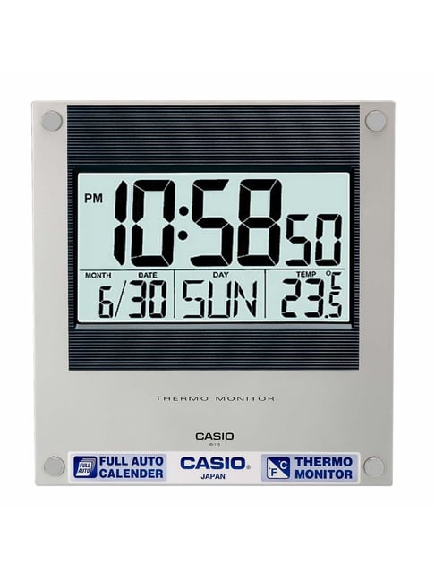 Buy Casio Light Grey & Black Resin Digital Wall Clock Set of 1 at
