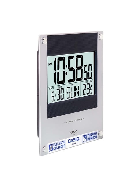 Buy Casio Light Grey & Black Resin Digital Wall Clock Set of 1 at