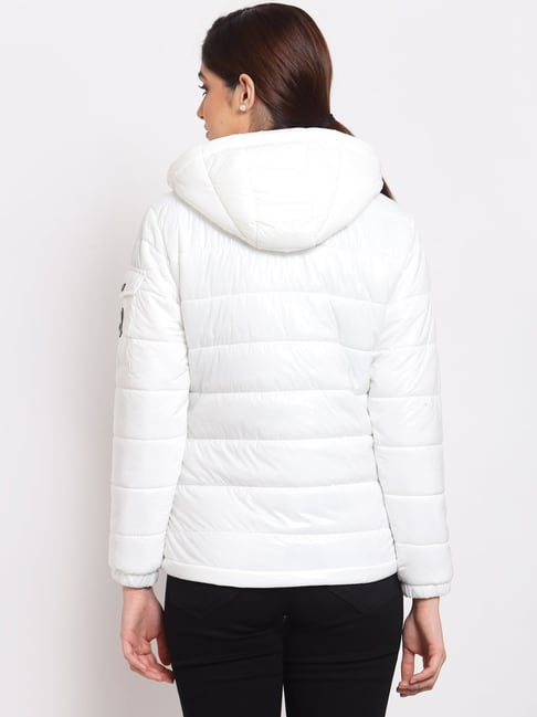 Cropped puffer jacket - Light beige - Ladies | H&M IN