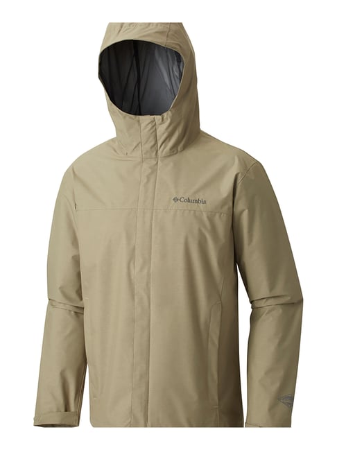 Columbia Men Green Diablo Creek Rain Shell Jacket