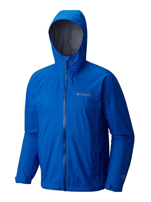 Buy Columbia Blue Full Sleeves Nylon Hooded Jacket for Men s Online Tata CLiQ