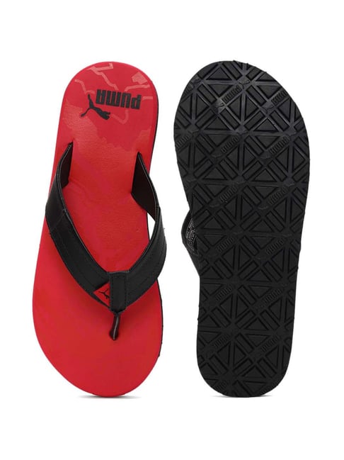 Buy Puma Men's Oleum Reload IDP Black & Red Flip Flops for Men at Best ...