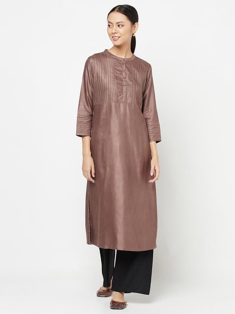 Fabindia Brown Straight Kurta Price in India