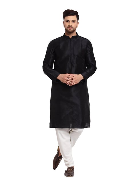 Mohanlal Sons Black Regular Fit Kurta