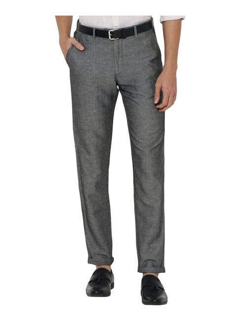 Buy Men Grey Slim Fit Textured Casual Online - 17235 | Allen Solly