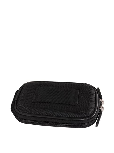 Kara Black Solid Small Camera Pouch