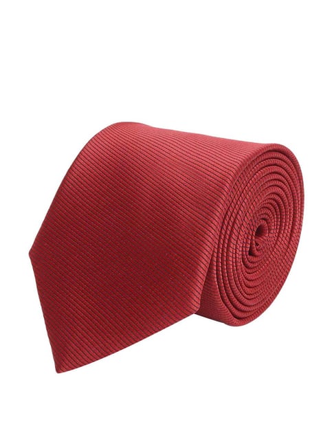 Tossido Maroon Woven Necktie