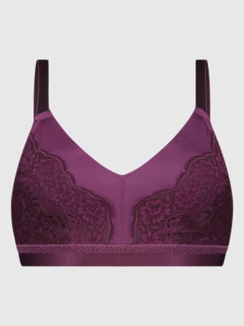 Buy Hunkemoller Purple Lace Padded Bra for Women Online @ Tata CLiQ