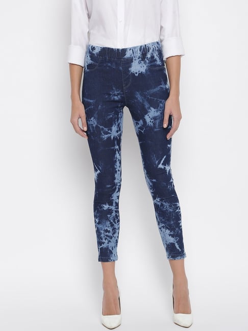 Tales & Stories Blue Tie-Dye Jeggings