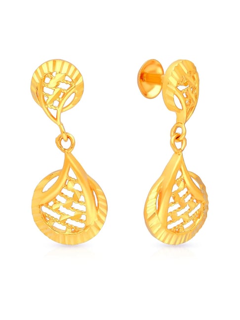 Malabar Gold Leaf Dangle | Gold earrings, Filigree design, Gold fashion