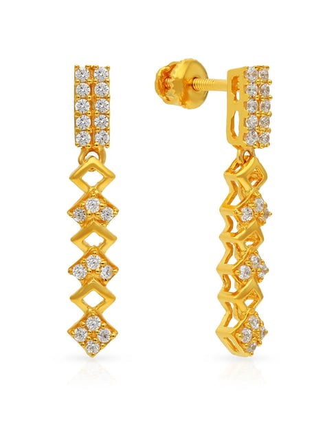 Malabar Gold & Diamonds 22 Kt (916) Purity Yellow Gold Earring Hrjec049 For  Women : Amazon.in: Fashion