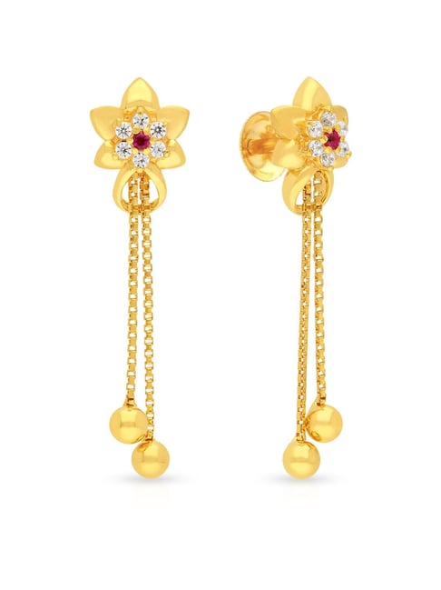 2 Gram Gold Stud Earring Daily Wear Collection ER3294