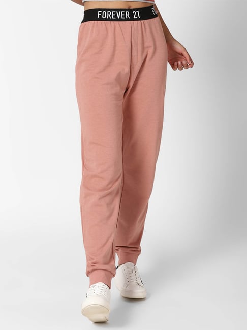 Forever 21 Peach Regular Fit Joggers