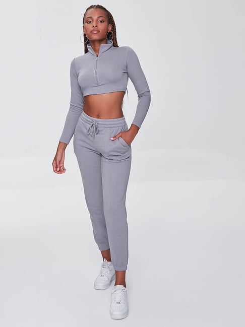 Forever 21 grey crop 2025 top