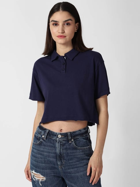 Cropped polo outlet shirt forever 21