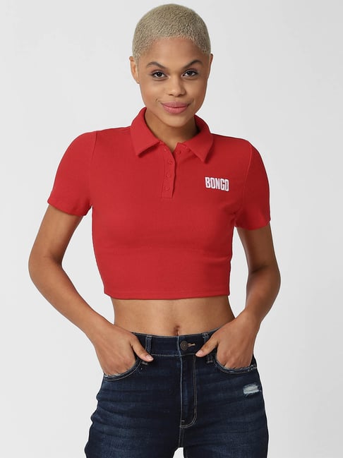 Cropped polo shirt forever clearance 21