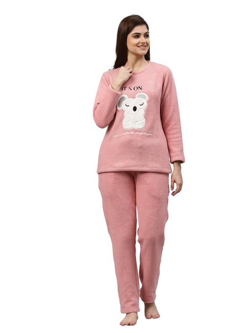 Sweet Dreams Pink Printed Sweatshirt With Pants