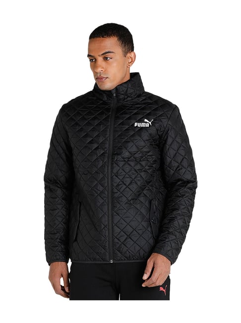 Puma black polyester clearance quilted jacket