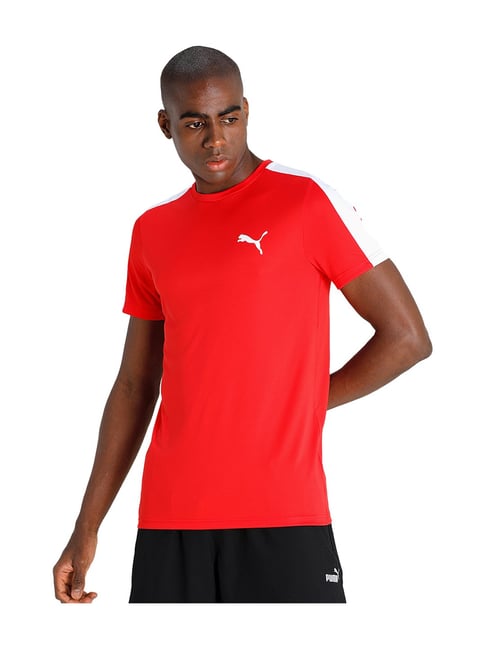 Mens Tshirts Puma Red Shirt Men's PUMA Scuderia Ferrari Race Big