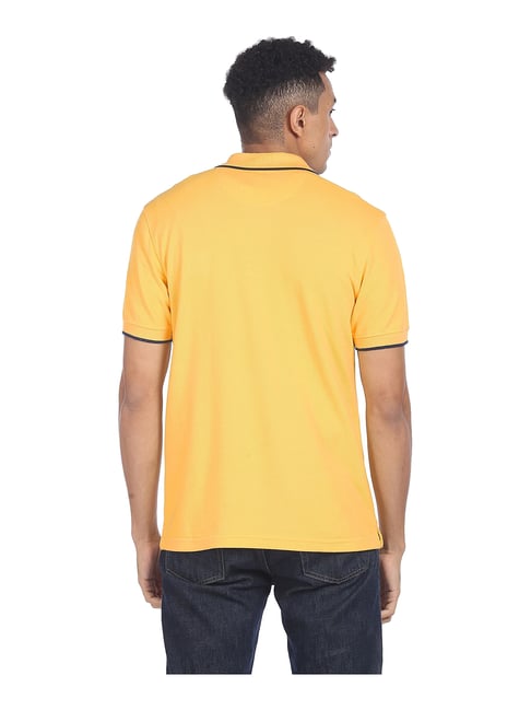 Buy Ruggers Yellow Cotton Polo T-Shirt for Men's Online @ Tata CLiQ