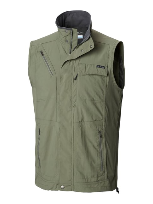 Buy Columbia Grey Melange Cathedral Peak II Sleeveless Fleece Outdoor Jacket  - Jackets for Men 1067714 | Myntra