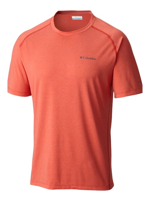 Columbia Men Orange Tuk Mountain Short Sleeve T-Shirt