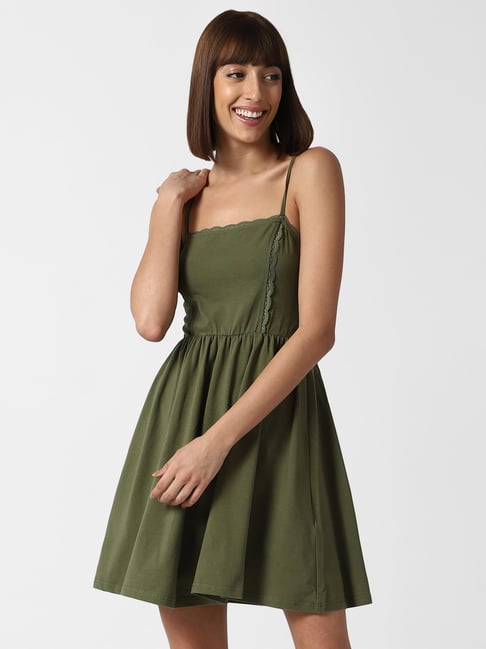 Olive green clearance dress forever 21