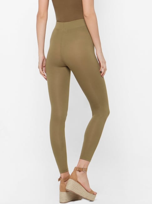 Buy Forever 21 Olive Leggings for Women's Online Tata CLiQ