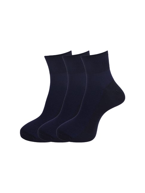 Dollar Navy Ankle Length Socks (Pack of 3)-image-36