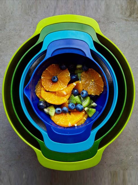 JOSEPH JOSEPH Multicolour Polypropylene 28.5 cm Mixing Bowl - Set of 9