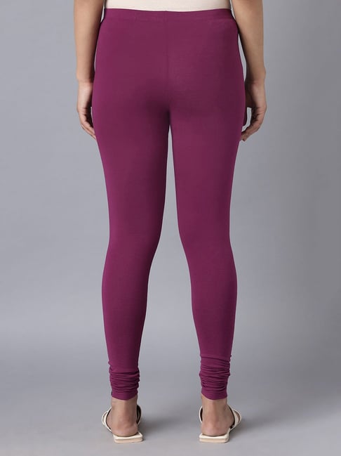 Buy Elleven Purple Plain Leggings for Women Online @ Tata CLiQ