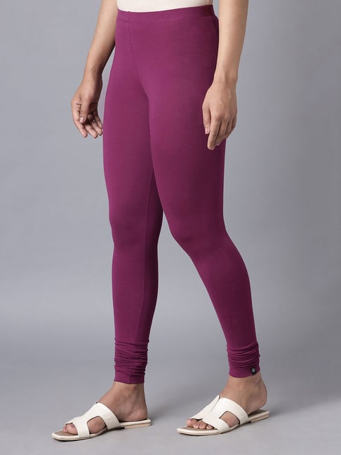 Buy Elleven Purple Plain Leggings for Women Online @ Tata CLiQ