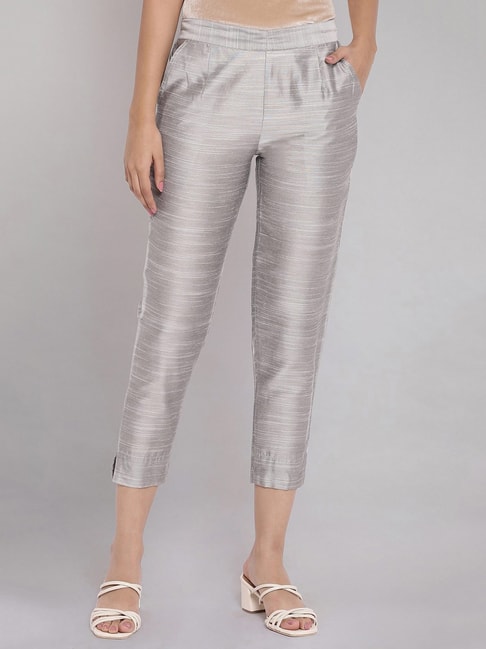 Buy Beige Cropped Trouser Online - W for Woman