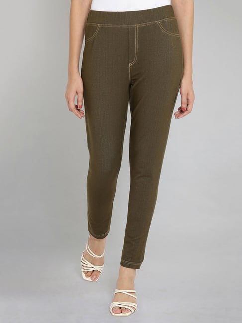 Olive jeggings clearance