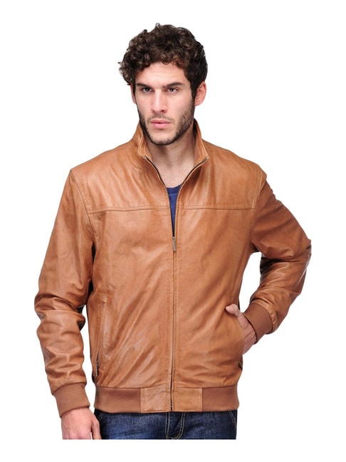 Buy Teakwood Leathers Beige Comfort Fit Jacket for Mens Online @ Tata CLiQ