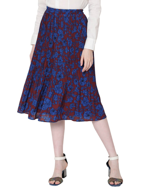 Vero Moda Blue Printed Skirt Price in India