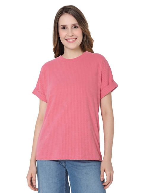 Vero Moda Pink Regular Fit Top Price in India