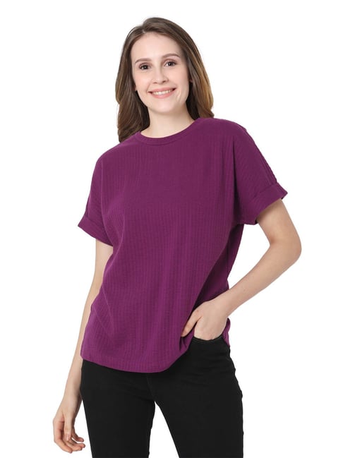 Vero Moda Purple Regular Fit Top