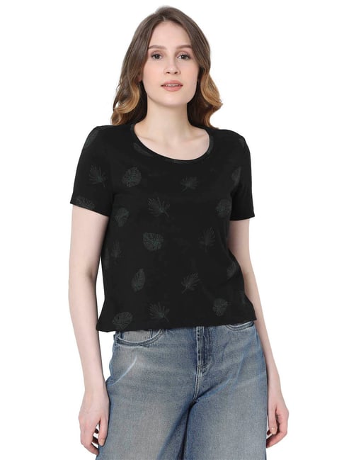 Vero Moda Black Printed T-Shirt